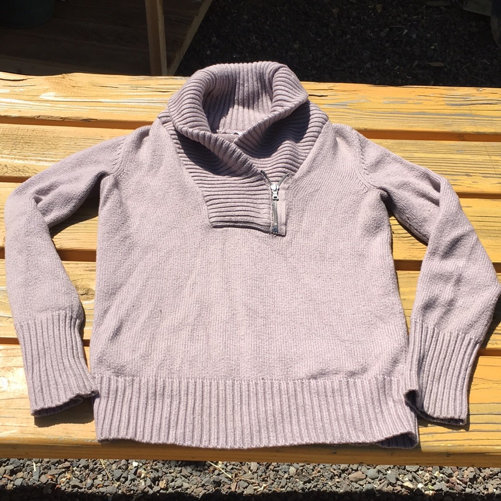 Gap cowl funnel neck sweater quarter zip
